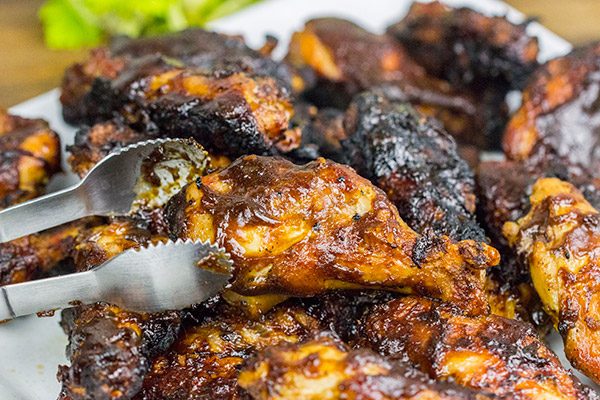 Apple Bourbon BBQ Sauce is one delicious flavor for grilled chicken wings!