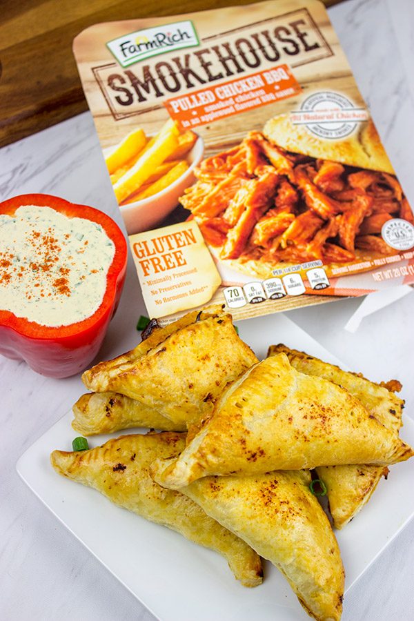 These BBQ Chicken Pockets with Creamy Cilantro Dip are perfect for summer entertaining!