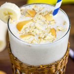 This Banana Muffin Smoothie tastes like eating a loaf of fresh banana bread...through a straw.