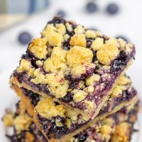 Loaded with blueberries, these Blueberry Crumb Bars are the perfect summer dessert!