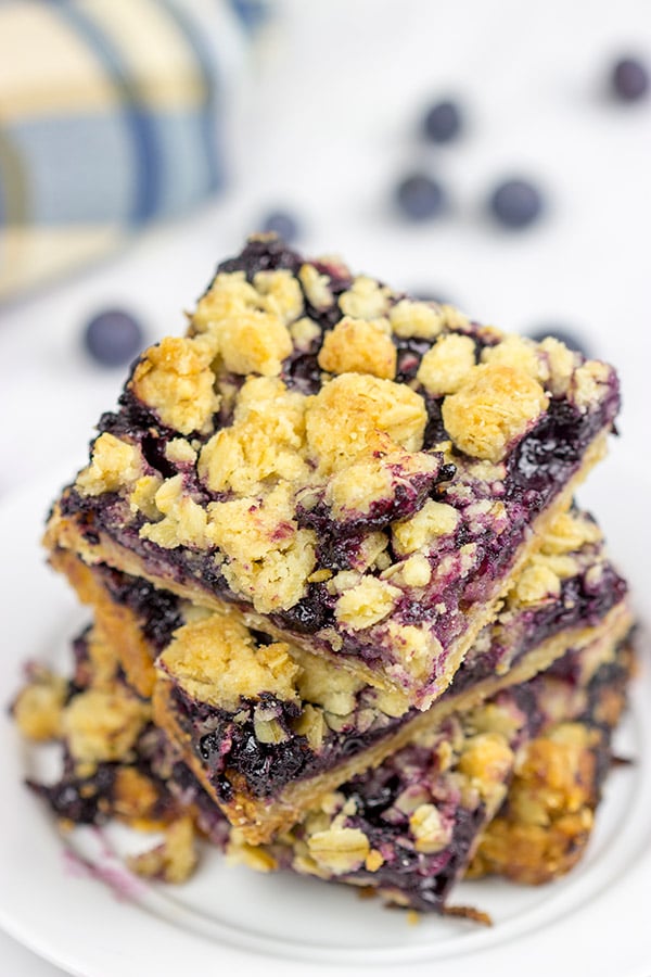 Loaded with blueberries, these Blueberry Crumb Bars are the perfect summer dessert!