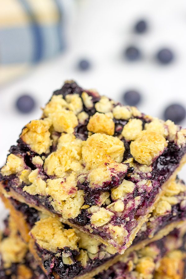 Loaded with blueberries, these Blueberry Crumb Bars are the perfect summer dessert!