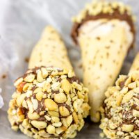 These Homemade Chocolate Peanut Ice Cream Cones will remind you of being a kid again!