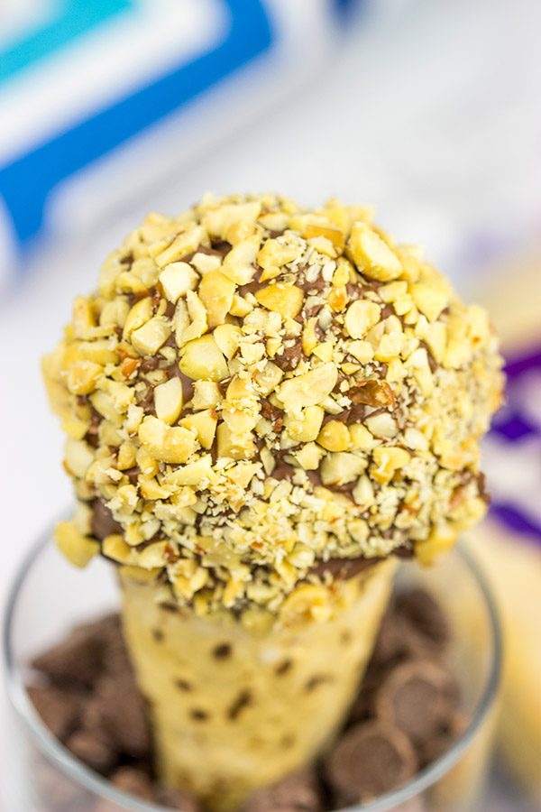 These Homemade Chocolate Peanut Ice Cream Cones will remind you of being a kid again!