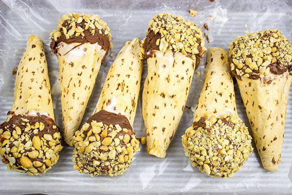 These Homemade Chocolate Peanut Ice Cream Cones will remind you of being a kid again!