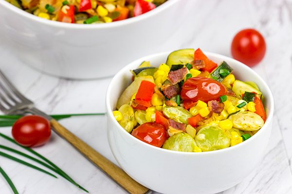 This Southern Garden Succotash is a great way to use your favorite garden veggies!