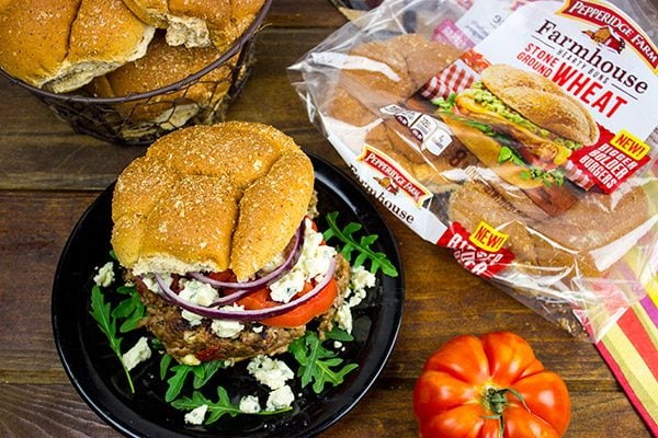 Looking for a fun new burger for summer grilling? Check out these Sundried Tomato and Gorgonzola Burgers!