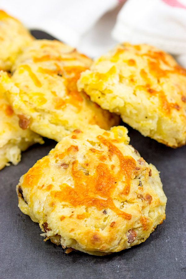 These handmade Bacon Cheddar Buttermilk Biscuits are easy to make...and even easier to eat!