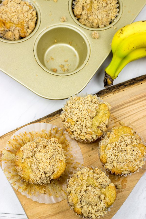 These Banana Walnut Muffins are a classic...just try not to eat all of the streusel first!