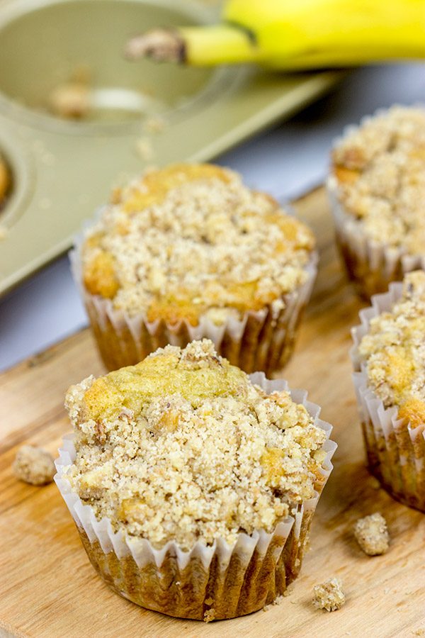 These Banana Walnut Muffins are a classic...just try not to eat all of the streusel first!
