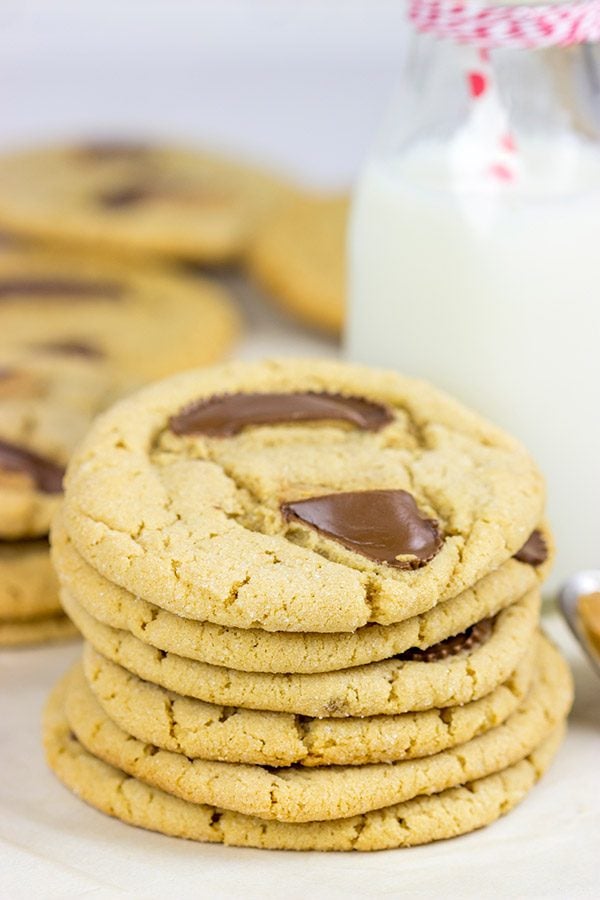 It's hard to beat the chocolate + peanut butter combo! These Chocolate Peanut Butter Cup Cookies are a favorite around here!