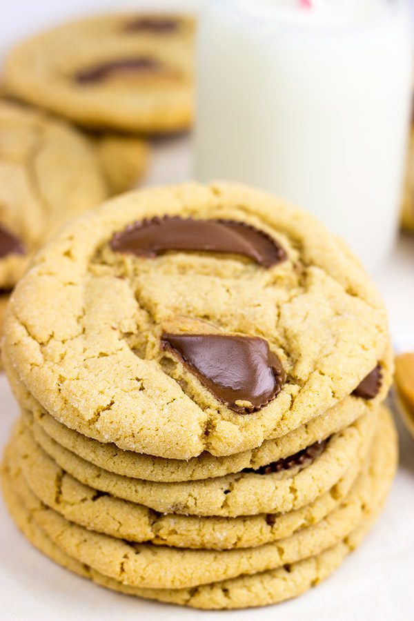 It's hard to beat the chocolate + peanut butter combo! These Chocolate Peanut Butter Cup Cookies are a favorite around here!