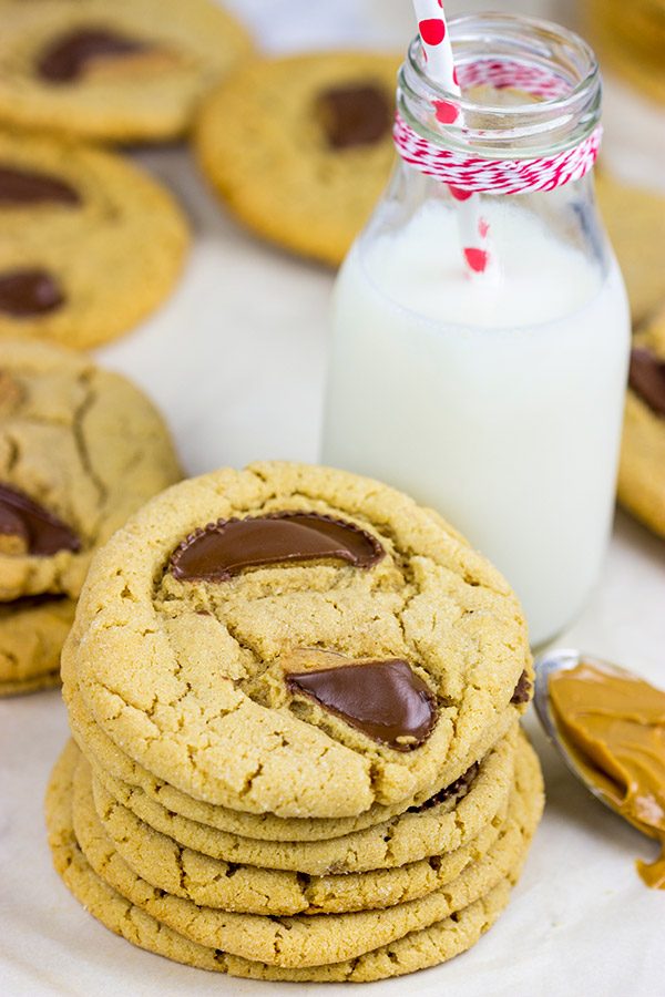 It's hard to beat the chocolate + peanut butter combo! These Chocolate Peanut Butter Cup Cookies are a favorite around here!
