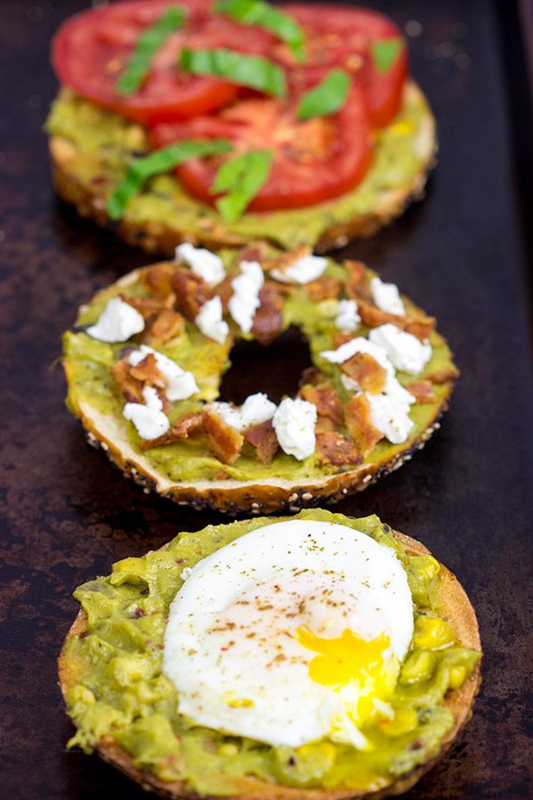Grab a bagel and mix up lunch with this Guacamole Toast: 3 Ways!