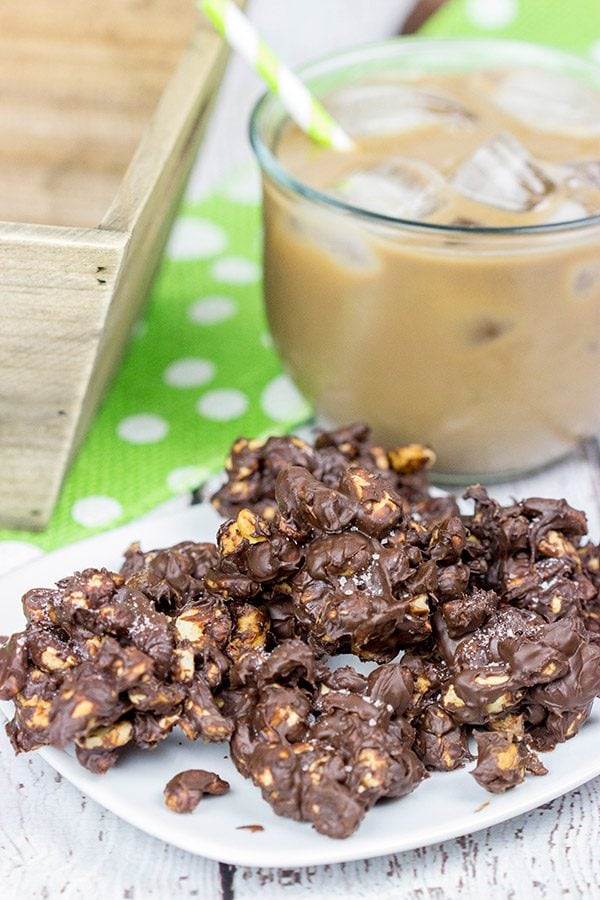 Looking for a sweet mid-afternoon snack? How about some Triple Chocolate Peanut Clusters!
