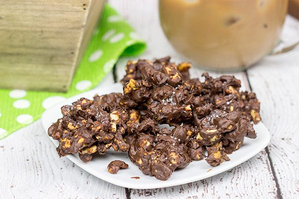 Looking for a sweet mid-afternoon snack? How about some Triple Chocolate Peanut Clusters!