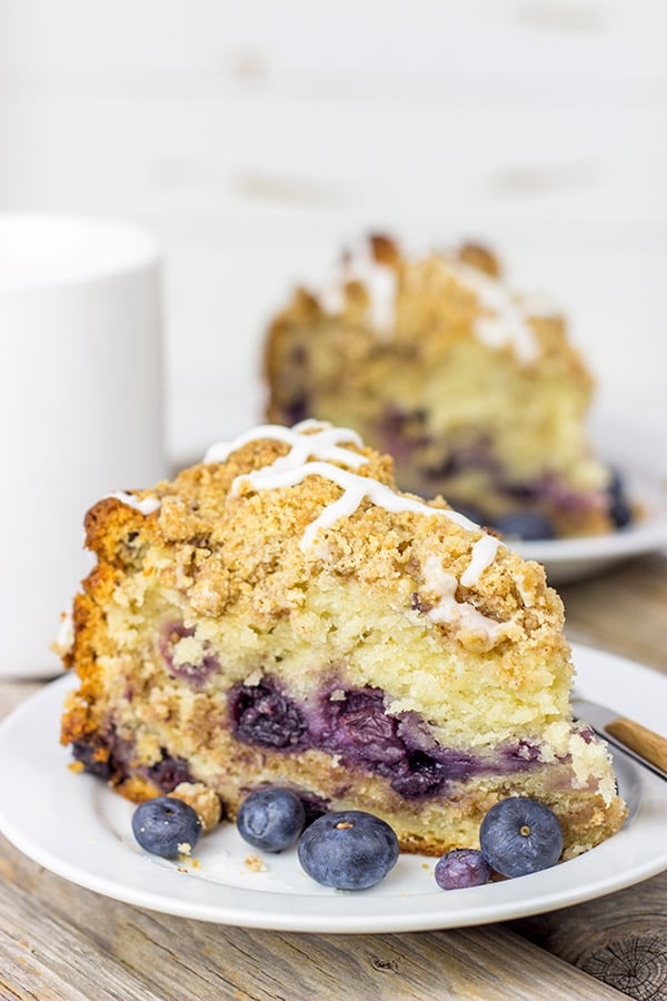 Get your morning started off right with a slice of Blueberry Coffee Cake!