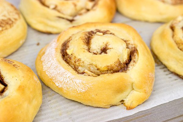 These Caramel Apple Cinnamon Rolls are the perfect way to welcome in the cooler October temperatures!