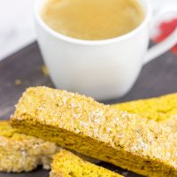 These Pumpkin Spice Biscotti are a great Fall treat...and they're perfect alongside a Pumpkin Spice Latte!