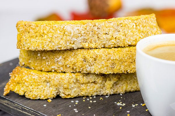 These Pumpkin Spice Biscotti are a great Fall treat...and they're perfect alongside a Pumpkin Spice Latte!