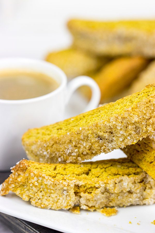 These Pumpkin Spice Biscotti are a great Fall treat...and they're perfect alongside a Pumpkin Spice Latte!