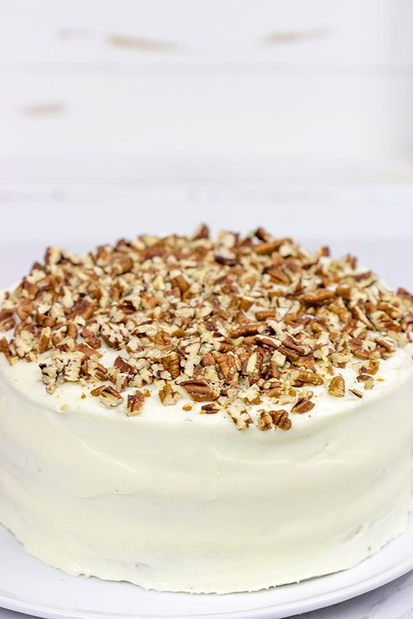 This classic Southern Hummingbird Cake is filled with pecans, bananas and pineapples and topped with a tasty cream cheese frosting!