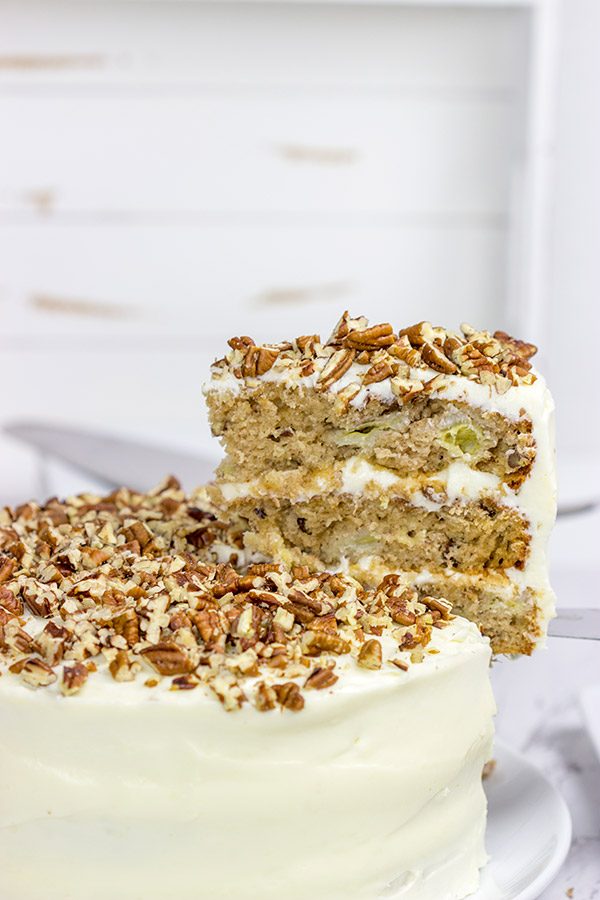 This classic Southern Hummingbird Cake is filled with pecans, bananas and pineapples and topped with a tasty cream cheese frosting!