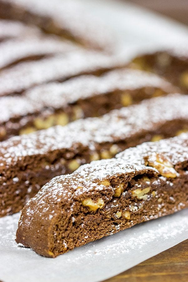 Biscotti are an easy treat to make...and they make great neighbor/teacher gifts! These Chocolate Walnut Biscotti are one of my favorites!