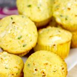 Loaded with creamy goat cheese and fresh chives, these Goat Cheese and Chive Cornbread Muffins make an excellent side dish for dinner!