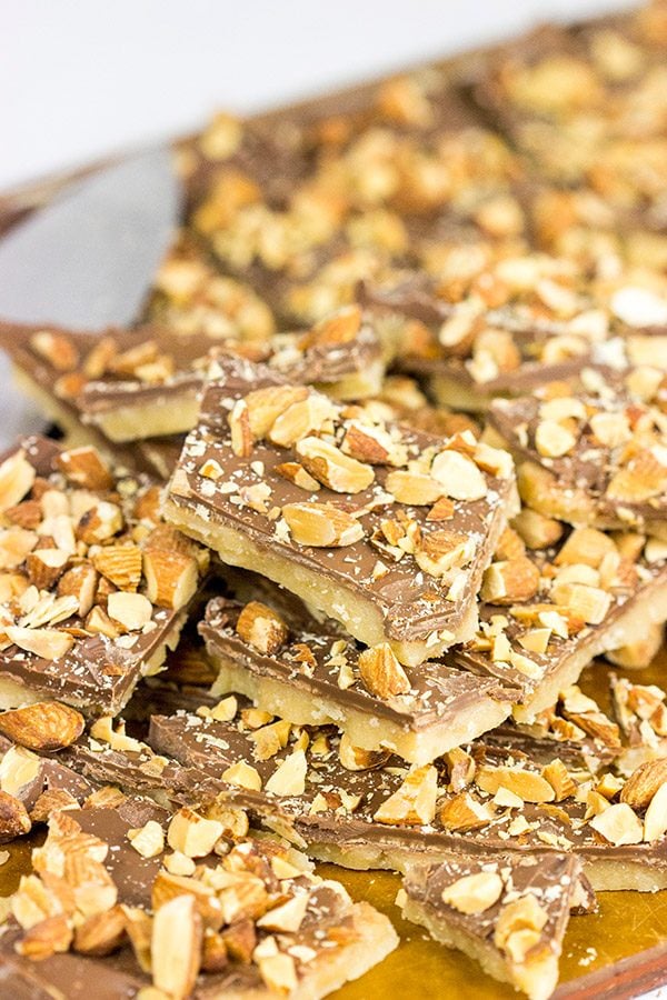 This Chocolate Almond Toffee is an easy treat to make...just try not to eat it all at once!