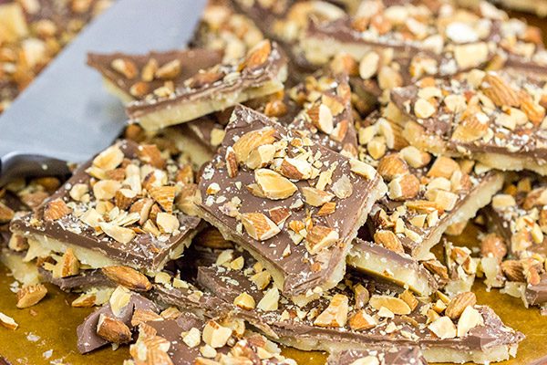 This Chocolate Almond Toffee is an easy treat to make...just try not to eat it all at once!