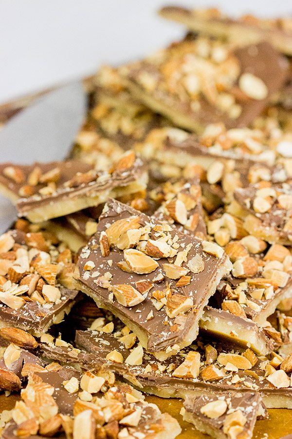 This Chocolate Almond Toffee is an easy treat to make...just try not to eat it all at once!