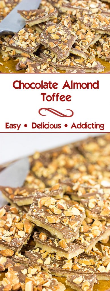 This Chocolate Almond Toffee is an easy treat to make...just try not to eat it all at once!