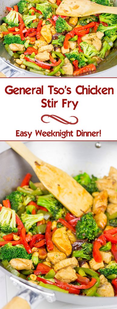 This General Tso's Chicken Stir Fry makes for an easy and delicious weeknight dinner!