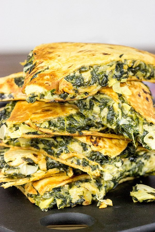 As the nights turn colder, it's time to warm up with some tasty comfort food...like these Spinach Artichoke Quesadillas!