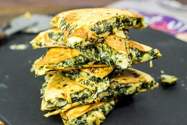 As the nights turn colder, it's time to warm up with some tasty comfort food...like these Spinach Artichoke Quesadillas!