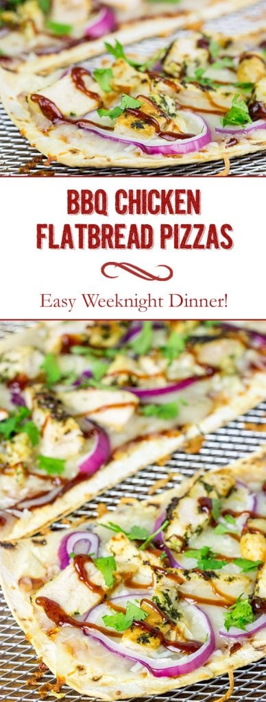 Want to surprise your family with a delicious dinner? Try whipping up a batch of these BBQ Chicken Flatbread Pizzas!