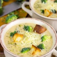 This Broccoli Cheddar Soup is creamy and delicious...and it's a favorite for these cold winter days!