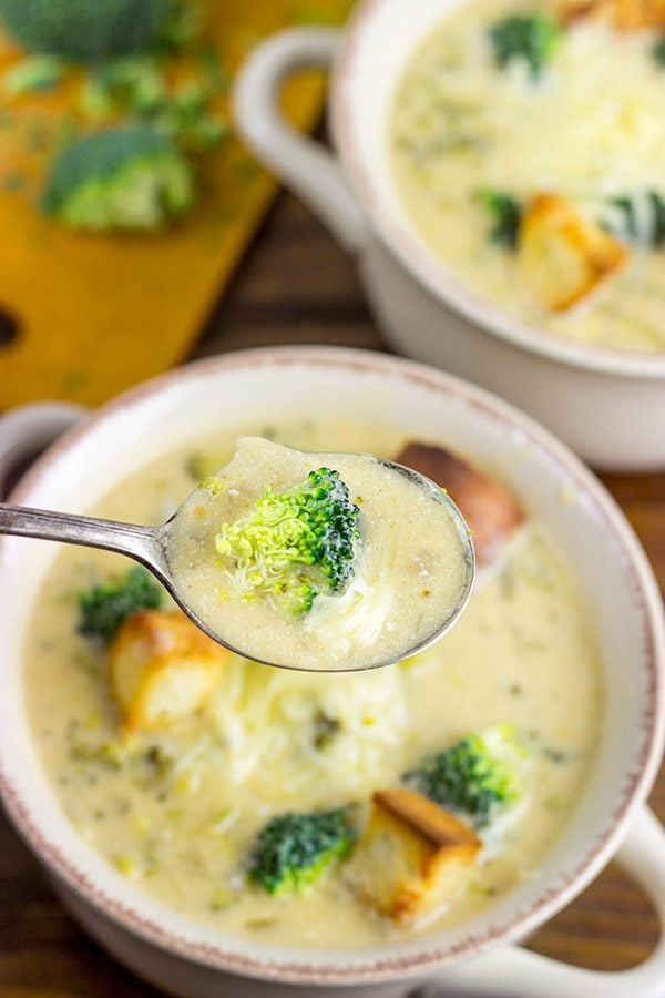 This Broccoli Cheddar Soup is creamy and delicious...and it's a favorite for these cold winter days!