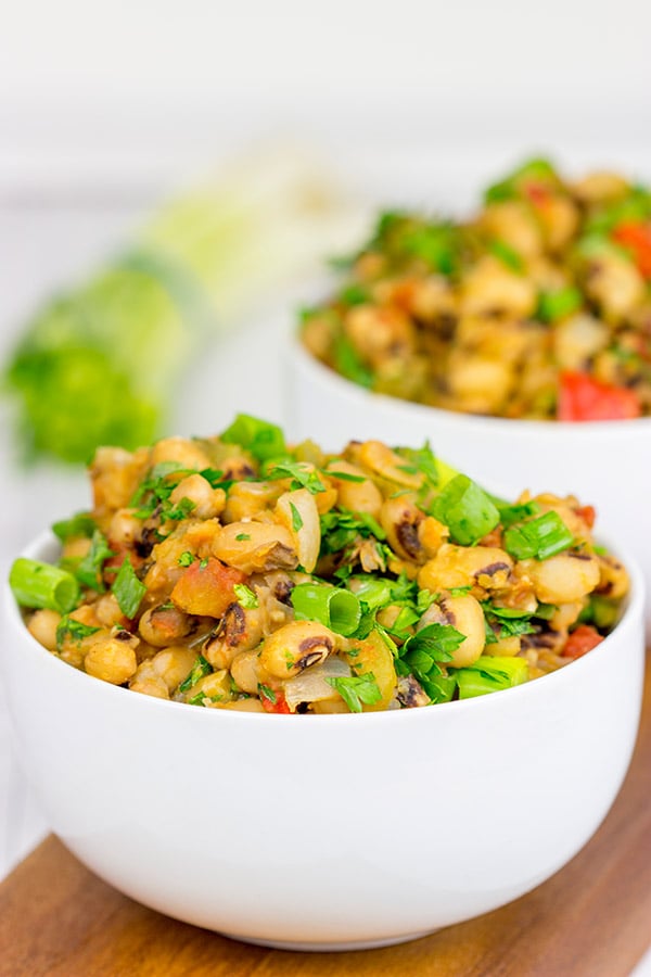 These Cajun Black-Eyed Peas are an easy and healthy side dish...and they'll bring you good luck, too!