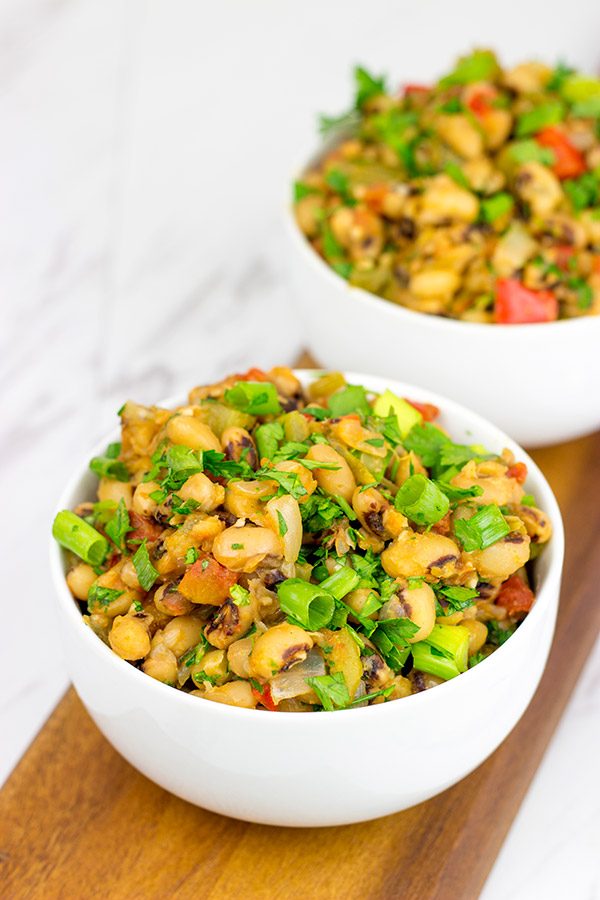 These Cajun Black-Eyed Peas are an easy and healthy side dish...and they'll bring you good luck, too!
