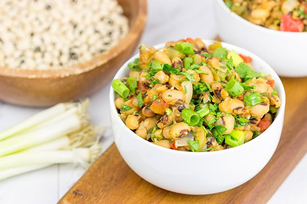 These Cajun Black-Eyed Peas are an easy and healthy side dish...and they'll bring you good luck, too!