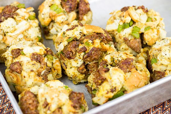 These Italian Stuffing Balls are a fun twist on the classic holiday side dish!