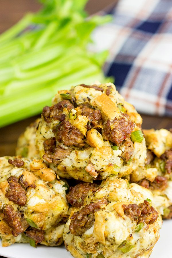 These Italian Stuffing Balls are a fun twist on the classic holiday side dish!