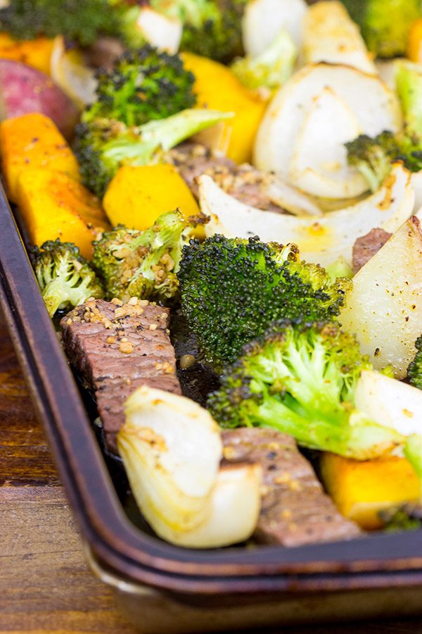 Looking for an easy dinner during the busy holiday season? Give this Sheet Pan Steak and Roasted Veggies a shot!