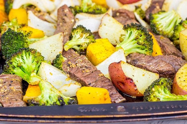 Looking for an easy dinner during the busy holiday season? Give this Sheet Pan Steak and Roasted Veggies a shot!
