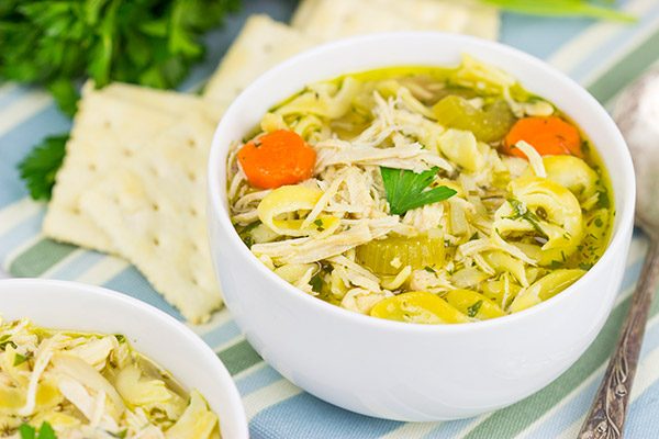This Slow Cooker Chicken Noodle Soup is perfect for cold winter days when you just want to curl up on the couch with a good book!