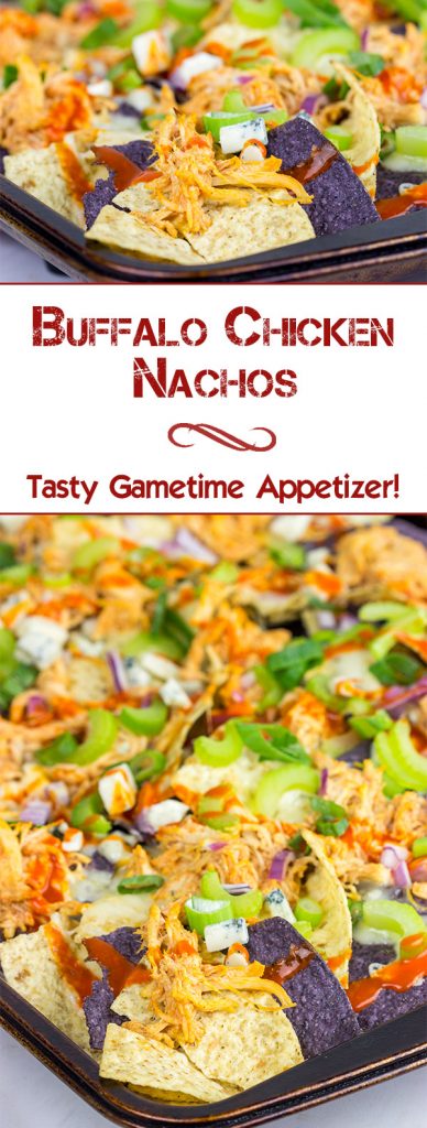 These Buffalo Chicken Nachos are an epic appetizer to serve while watching football!