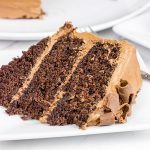 This Chocolate Chocolate Cake is a classic! This rich, moist cake is topped with a creamy chocolate frosting for a sweet treat that's sure to put you in a good mood!