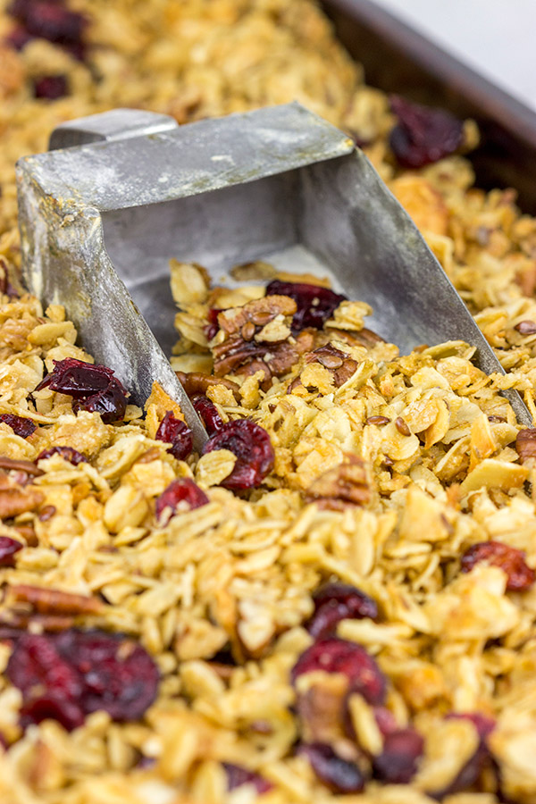 This Maple Pecan Granola is our go-to breakfast for busy weekday mornings!
